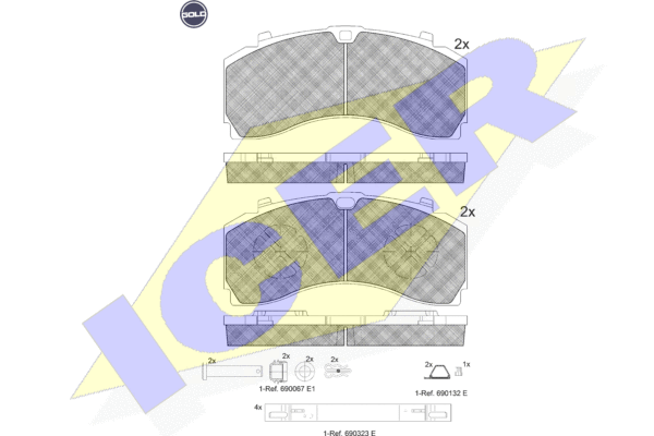 Set placute frana,frana disc 152124 G ICER